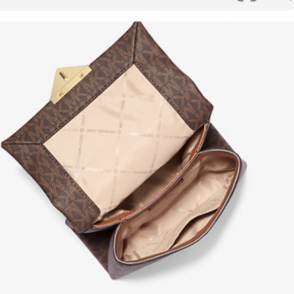 Michael Kors Brown Cece Small Logo Shoulder Bag NWT - Picture 2 of 11